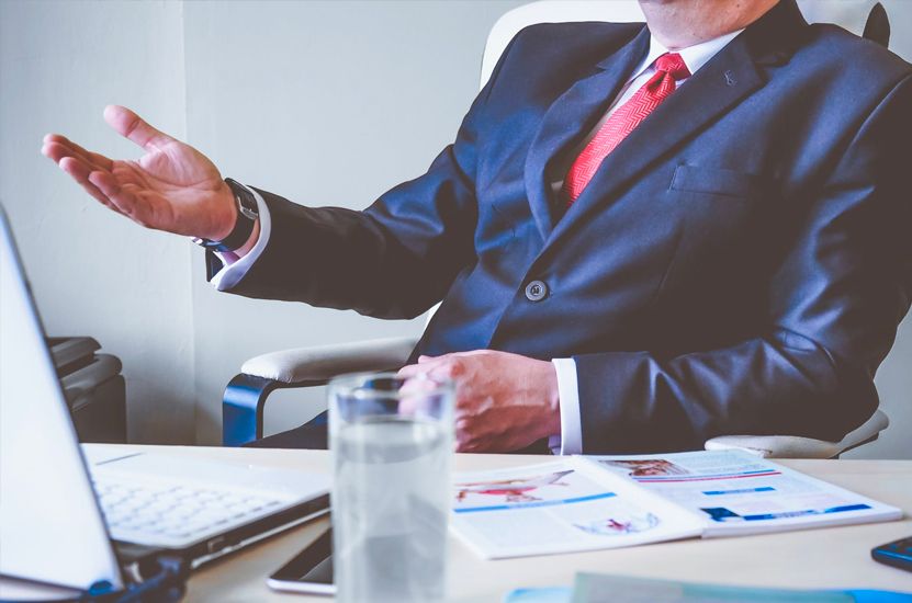 Business Man at His Desk